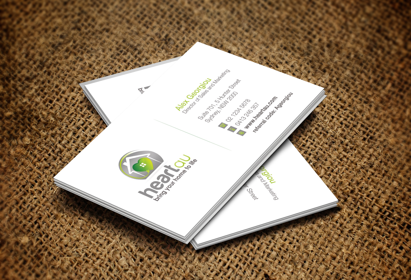 Design de Carte de Visite par Lanka Ama pour Heartau | Design #5558475