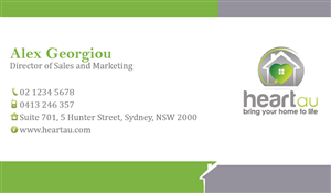Business Card Design by Allinna for Heartau | Design #5555270