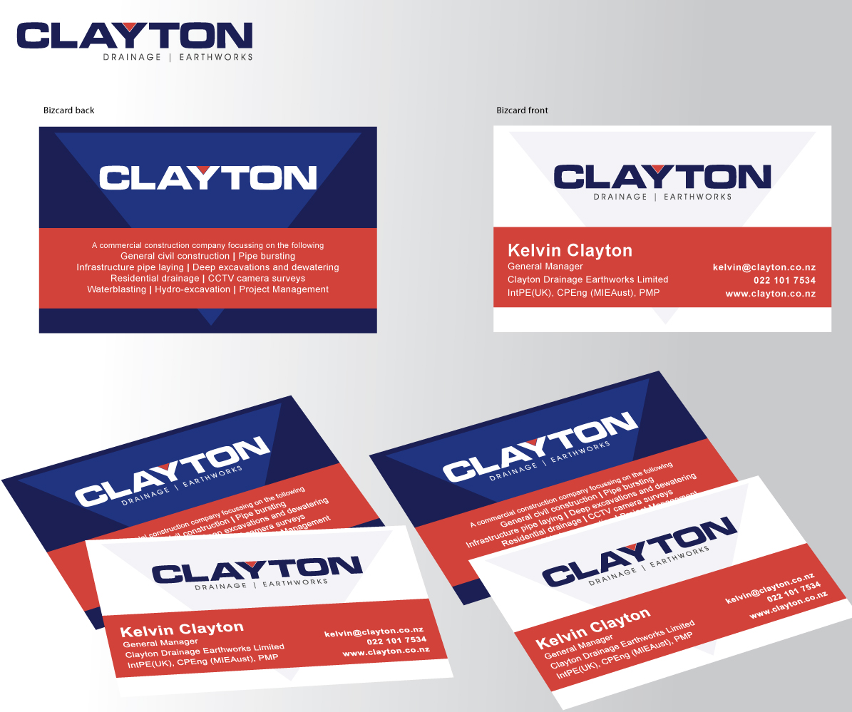 Diseño de Tarjeta de Presentación por GGV para Clayton Drainage Earthworks | Diseño #5543551