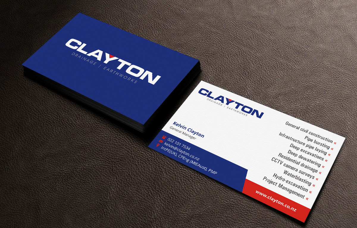 Design de Carte de Visite par INDIAN_Ashok pour Clayton Drainage Earthworks | Design #5543471