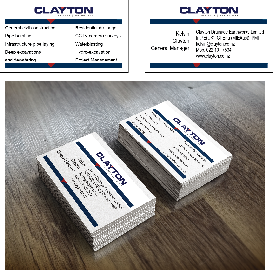 Professional, Bold, Construction Company Business Card Design for