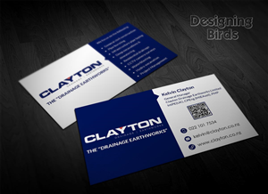 Diseño de Tarjeta de Presentación por Designing Birds para Clayton Drainage Earthworks | Diseño #5544610