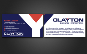 Diseño de Tarjeta de Presentación por AFHUN para Clayton Drainage Earthworks | Diseño: #6919276