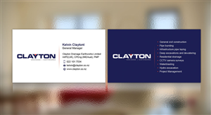 Diseño de Tarjeta de Presentación por Sky007 para Clayton Drainage Earthworks | Diseño: #5577768