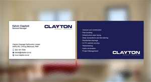 Diseño de Tarjeta de Presentación por Sky007 para Clayton Drainage Earthworks | Diseño: #5577793