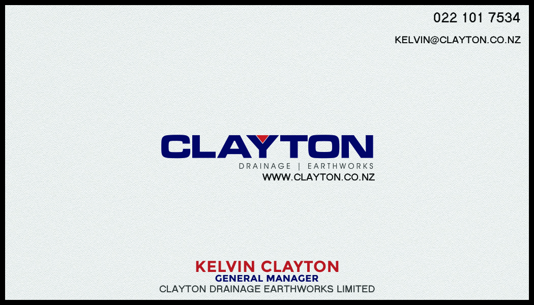 Business Card Design by 3spearstechnologies for Clayton Drainage Earthworks | Design #5550112