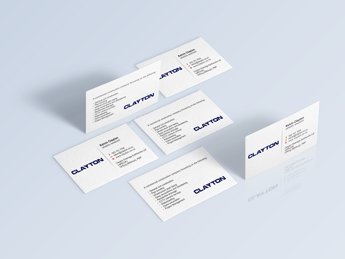 Design de Carte de Visite par HYPdesign pour Clayton Drainage Earthworks | Design #5545182