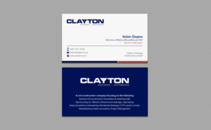 Design de Carte de Visite par chandrayaan.creative pour Clayton Drainage Earthworks | Design : #6934731