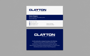 Design de Carte de Visite par chandrayaan.creative pour Clayton Drainage Earthworks | Design : #6934732