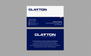 Design de Carte de Visite par chandrayaan.creative pour Clayton Drainage Earthworks | Design : #6934733