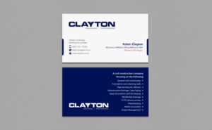 Design de Carte de Visite par chandrayaan.creative pour Clayton Drainage Earthworks | Design : #6934736