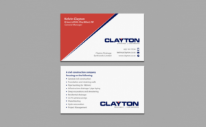 Design de Carte de Visite par chandrayaan.creative pour Clayton Drainage Earthworks | Design : #6944906