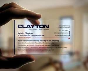 Design de Carte de Visite par chandrayaan.creative pour Clayton Drainage Earthworks | Design : #6947185