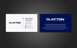 Design de Carte de Visite par chandrayaan.creative pour Clayton Drainage Earthworks | Design : #6947191