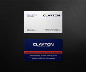 Design de Carte de Visite par logodentity pour Clayton Drainage Earthworks | Design : #5543692