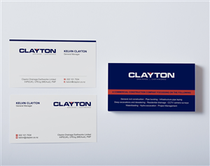 Business Card Design by logodentity for Clayton Drainage Earthworks | Design: #5543698