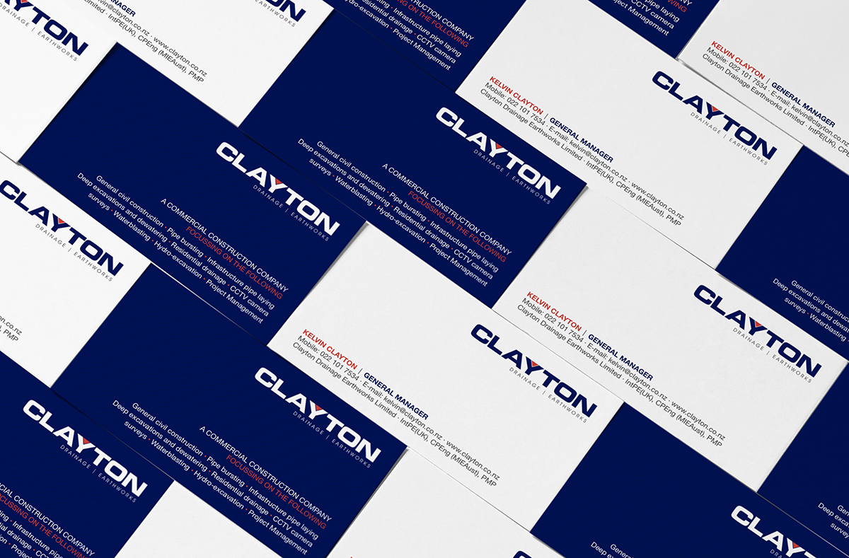 Business Card Design by logodentity for Clayton Drainage Earthworks | Design #5544726