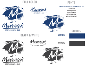 Maverick Restaurant & Bar | Logo Design by Ryan