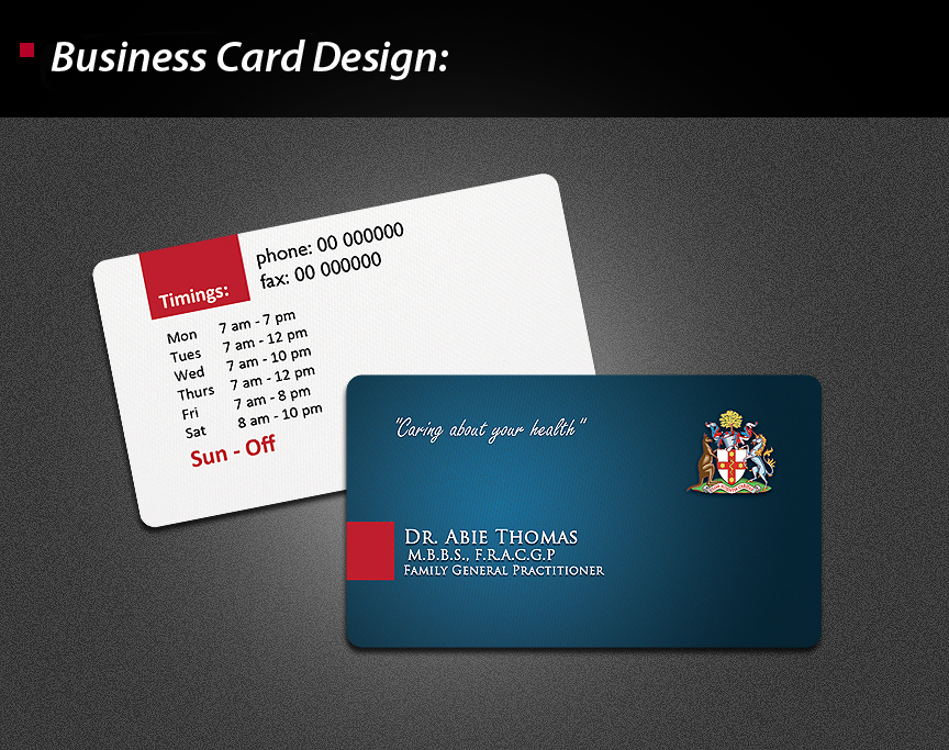 Business Card Design by wolfgfxdesign for this project | Design #1558113