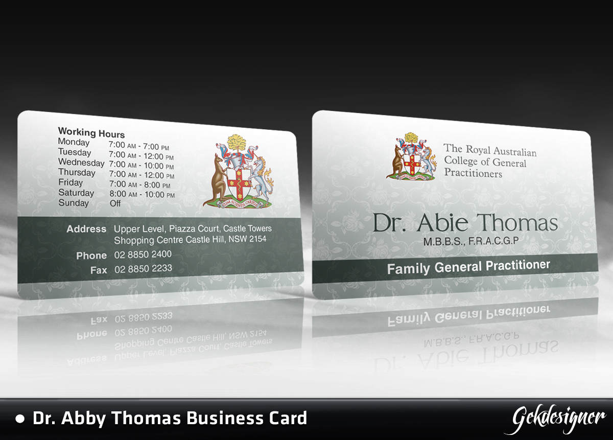 Business Card Design by gekgrfx for this project | Design #1557797