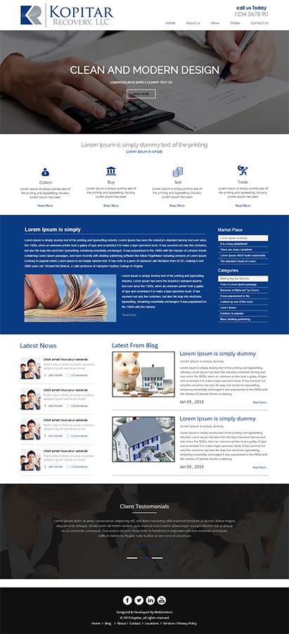 Web Design by TheCodeWire for kopitar recovery llc | Design #5553753