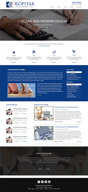 Web-Design von web deskers für kopitar recovery llc | Design #5553753