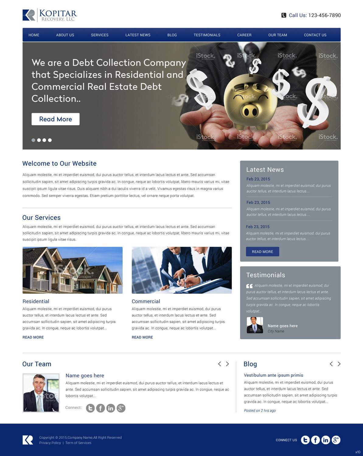 Web Design by pb for kopitar recovery llc | Design #5564551