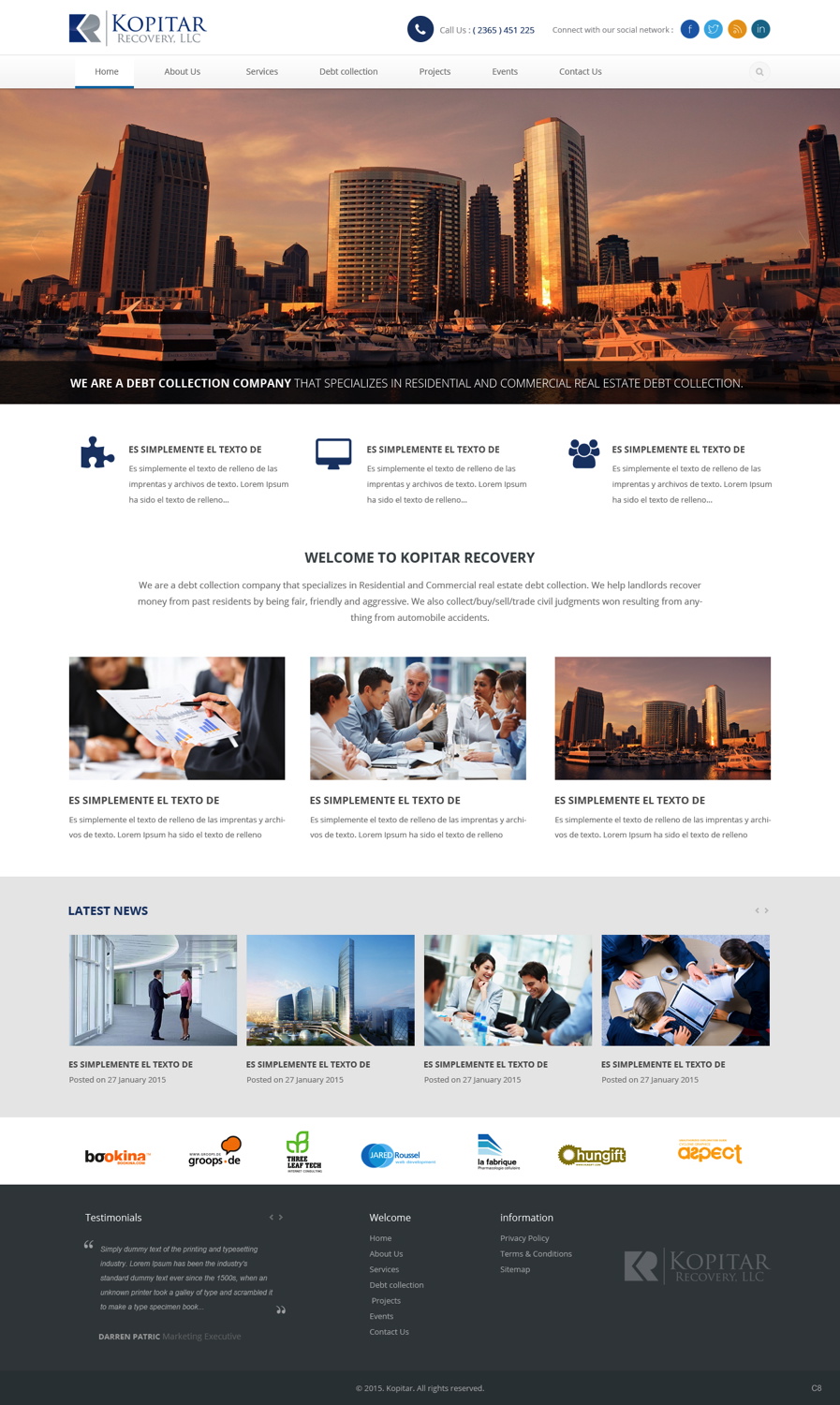 Web Design by pb for kopitar recovery llc | Design #5564558