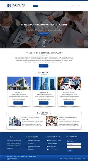 Web-Design von pb für kopitar recovery llc | Design #5564563