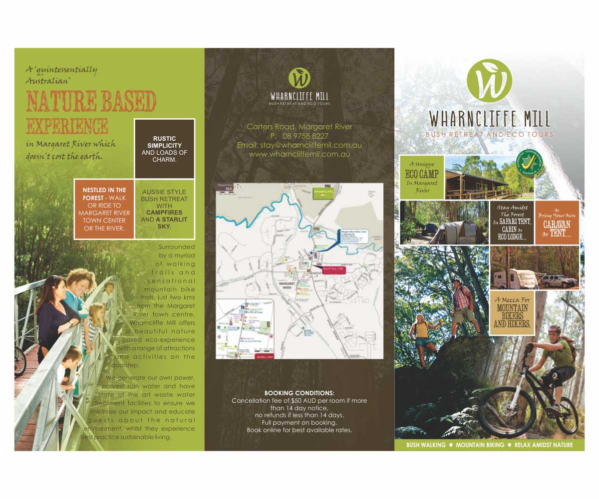 personable bold town brochure design for synergise pty ltd as tour brochure design