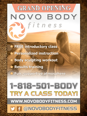 Fitness Studio Grand Opening Sidewalk Poster  | Diseño de Póster por Sandaruwan