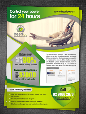 Flyer Design by ESolz Technologies for Heartau | Design #5559661