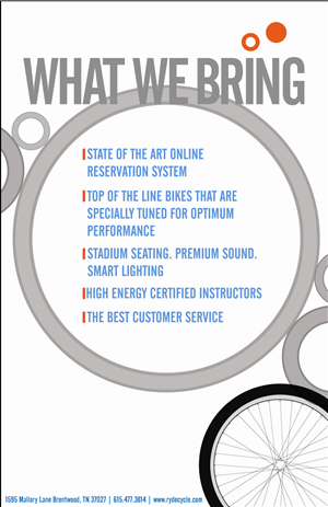 Brochure Design by OTC for Ryde Indoor Cycling Studio | Design: #1552902