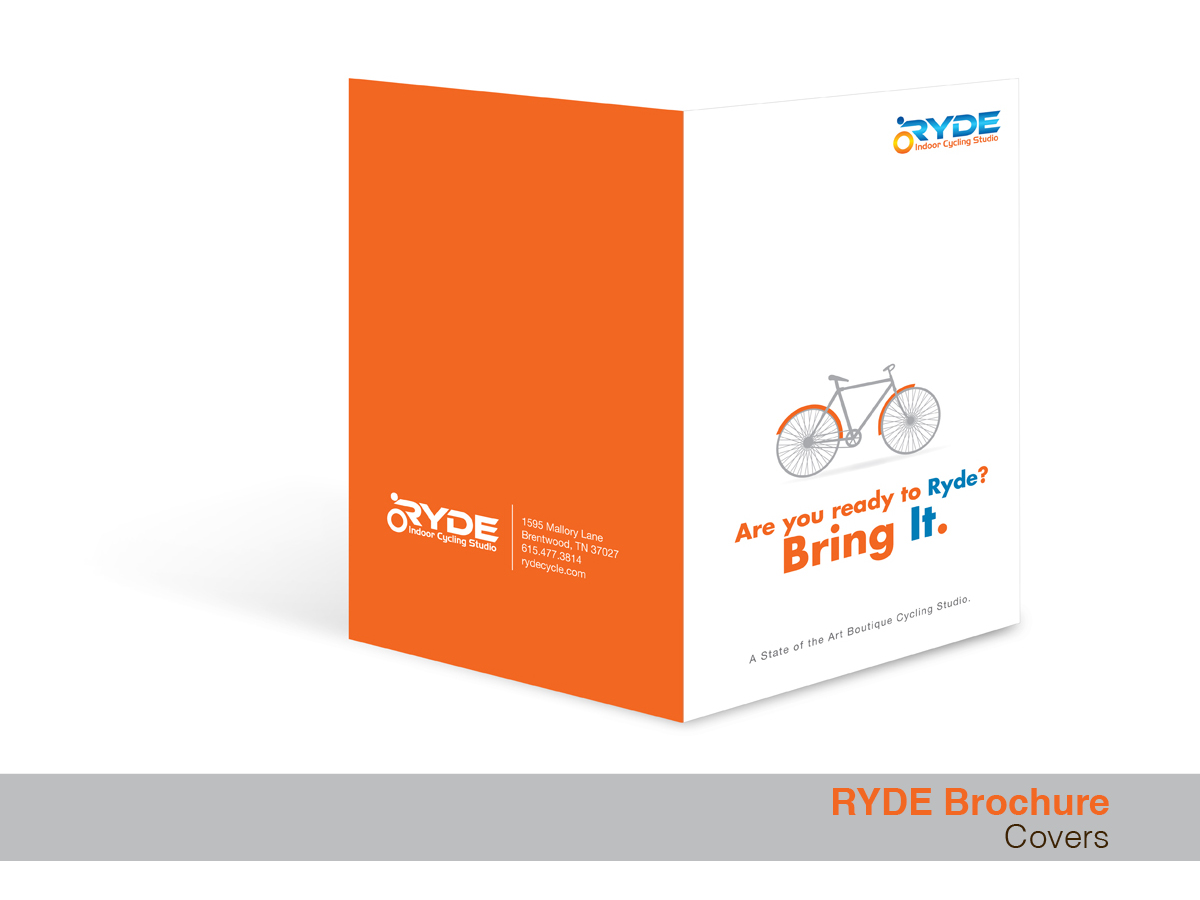 Brochure Design by Ignited Design Studio for Ryde Indoor Cycling Studio | Design #1549748