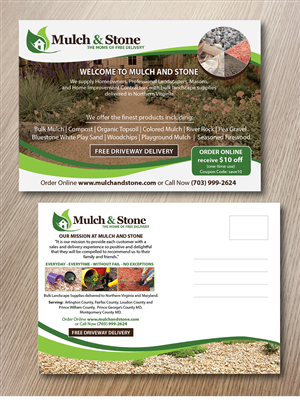 Design de Carte Postale par alex989 pour The Rubber Mulch Pro | Design : #5562852