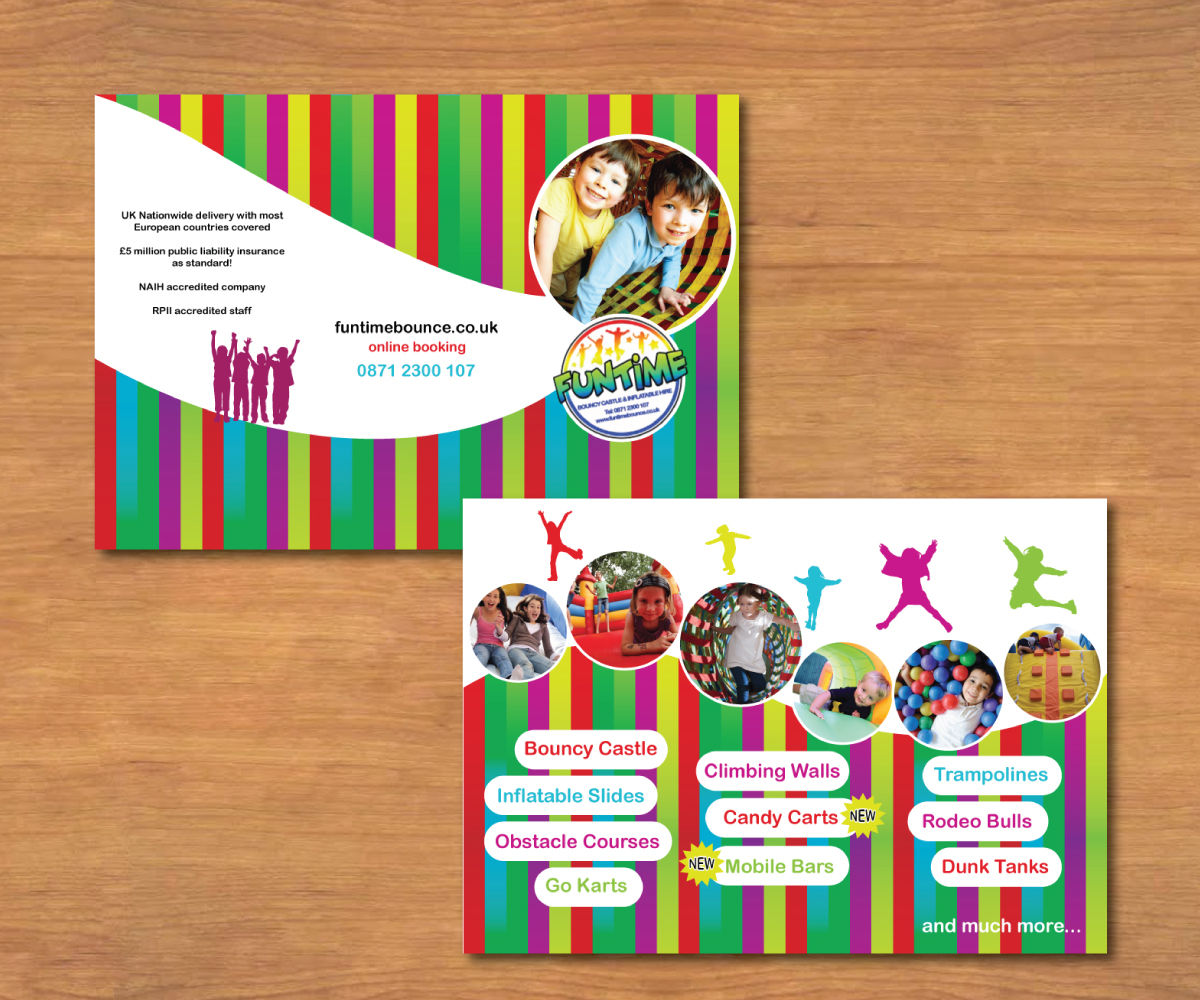 Brochure Design by Ellie Afonso for Funtime Inflatables Limited | Design #5621342