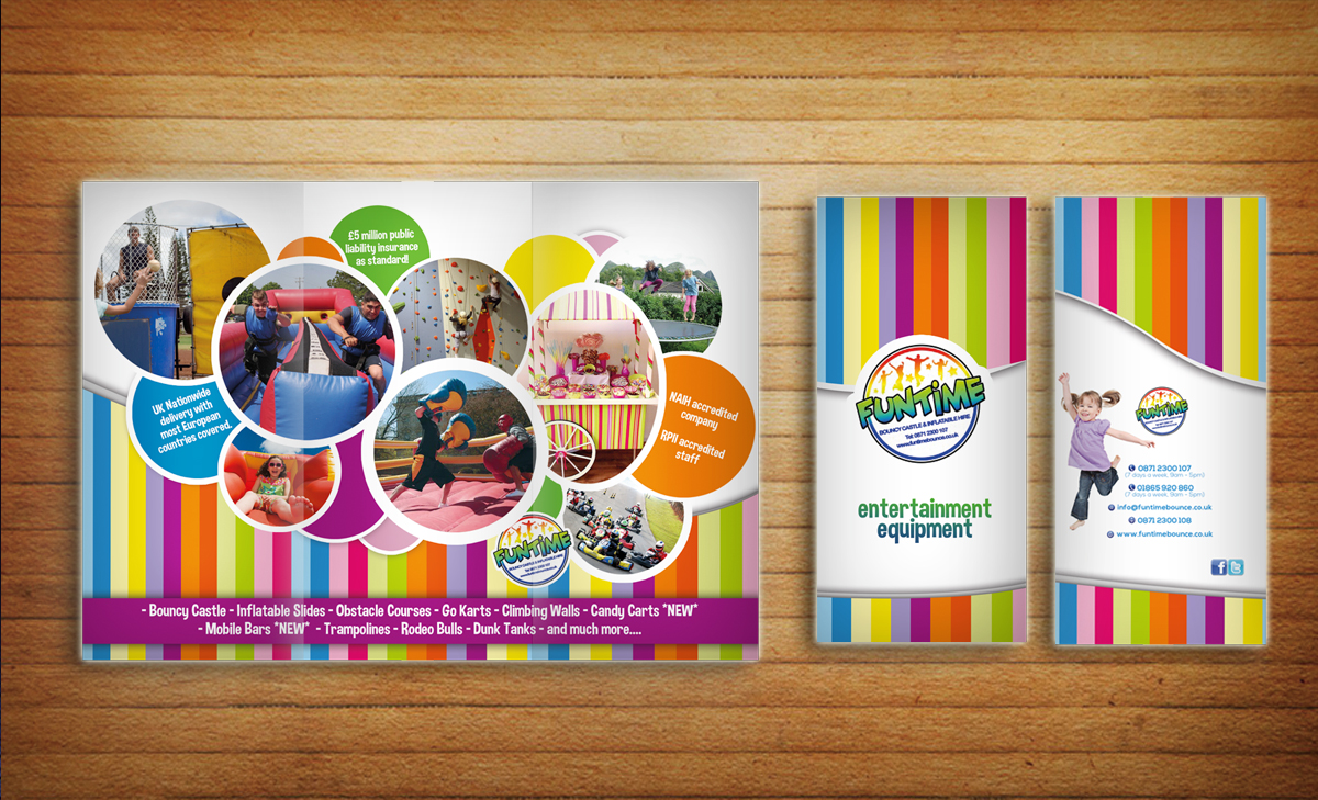 Brochure Design by alessandroevge for Funtime Inflatables Limited | Design #5601114