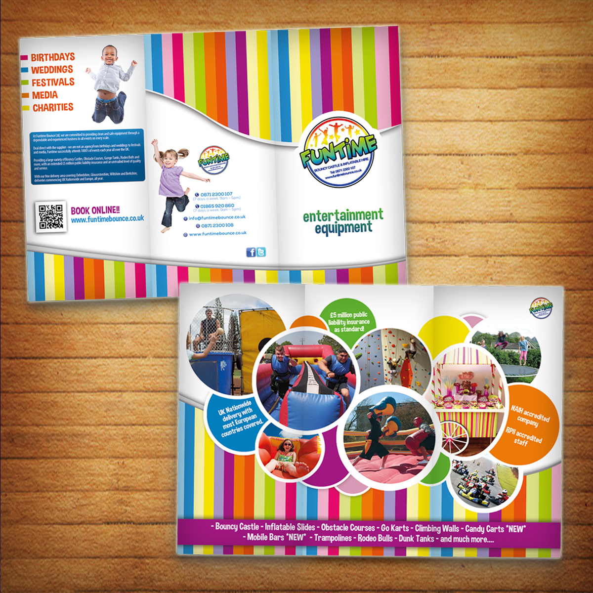 Brochure Design by alessandroevge for Funtime Inflatables Limited | Design #5609638