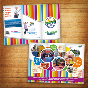 Brochure Design by alessandroevge for Funtime Inflatables Limited | Design #5626319