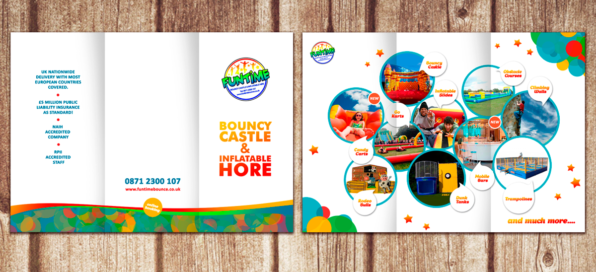 Brochure Design by Victor_pro for Funtime Inflatables Limited | Design #5605425