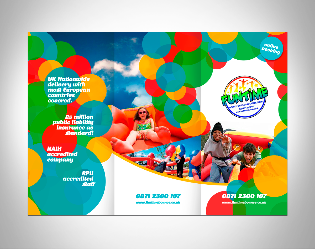 Brochure Design by Victor_pro for Funtime Inflatables Limited | Design #5616552