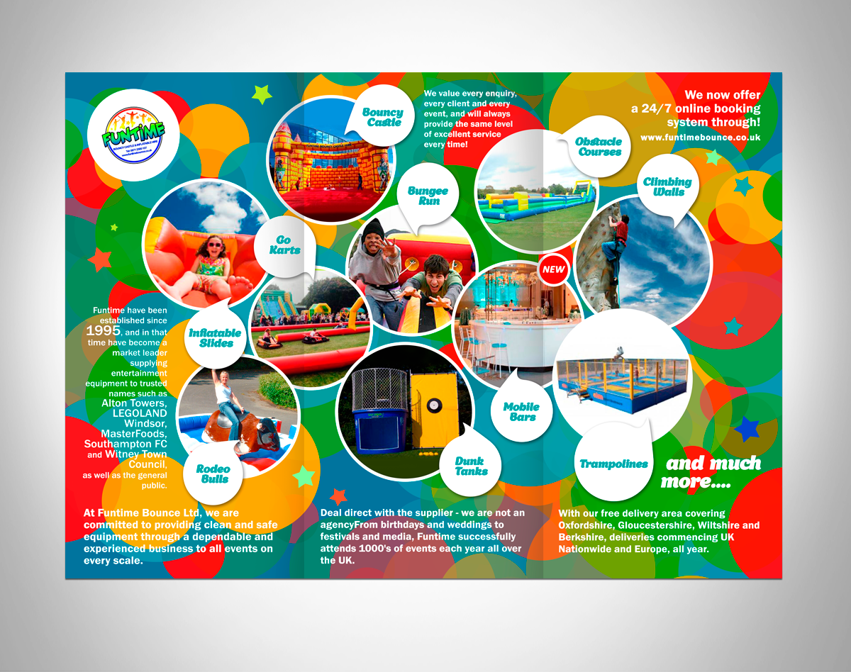 Brochure Design by Victor_pro for Funtime Inflatables Limited | Design #5666218