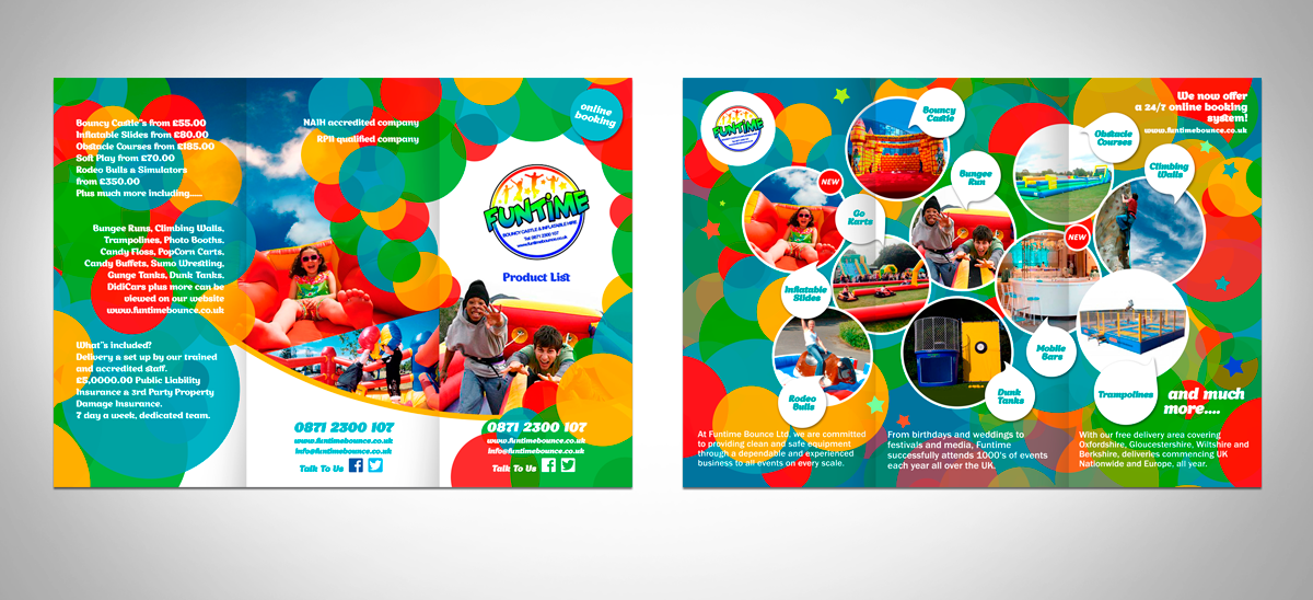 Brochure Design by Victor_pro for Funtime Inflatables Limited | Design #5714455