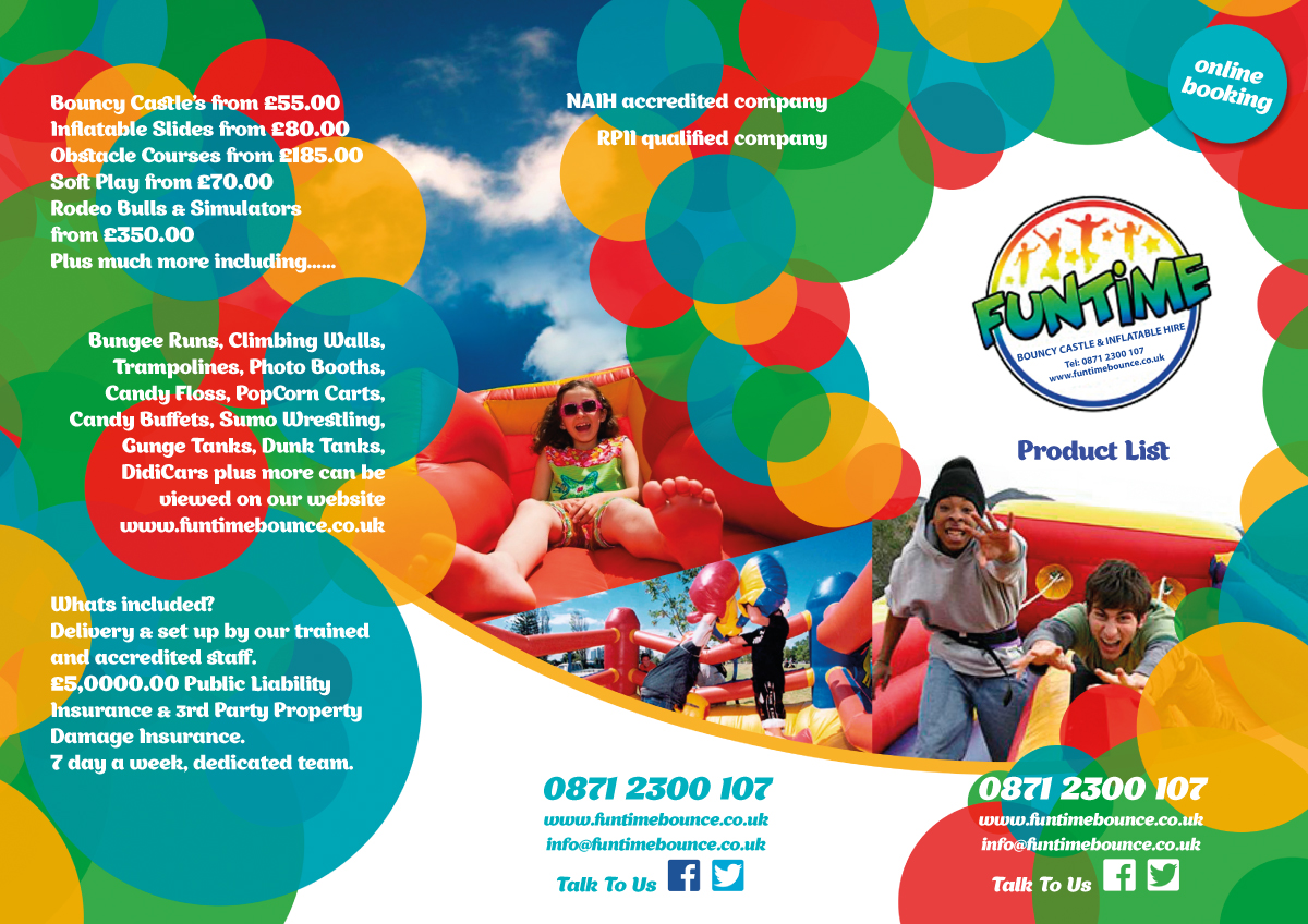 Design de Brochure par Victor_pro pour Funtime Inflatables Limited | Design #5759399