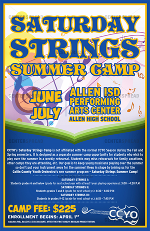 Poster Design by CENTERSPREAD for Collin County Youth Orchestra | Design: #1539951