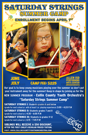 Poster Design by CENTERSPREAD for Collin County Youth Orchestra | Design: #1546227