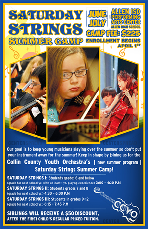 Poster Design by CENTERSPREAD for Collin County Youth Orchestra | Design: #1546235