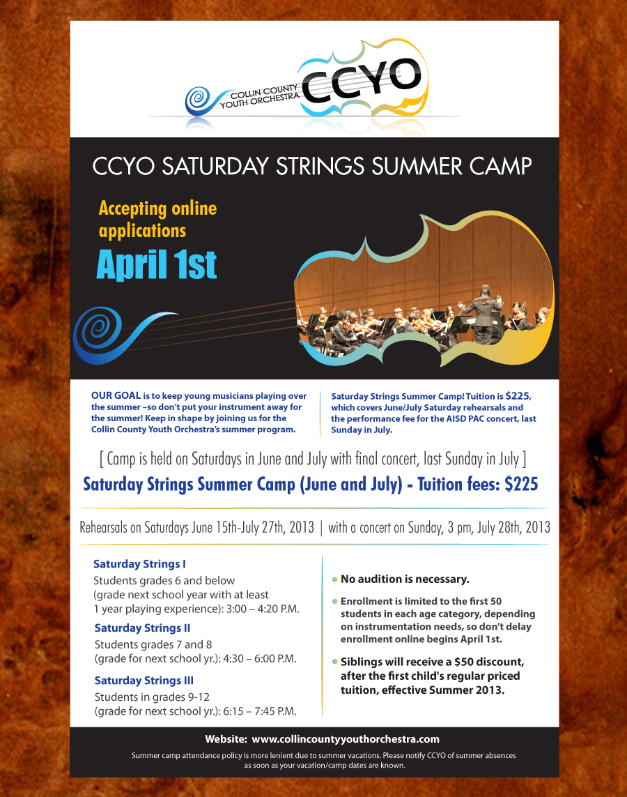 Poster Design by Sbss for Collin County Youth Orchestra | Design #1543502