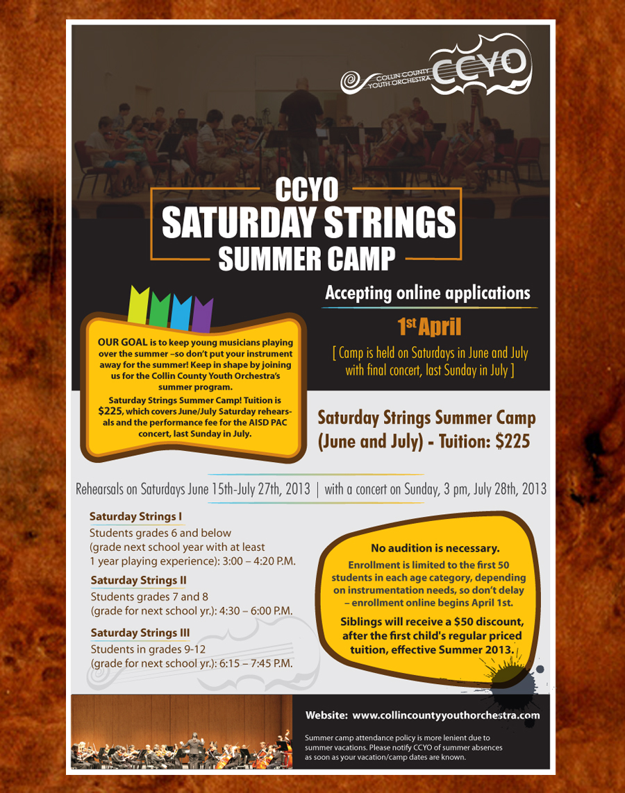 Poster Design by Sbss for Collin County Youth Orchestra | Design #1543505