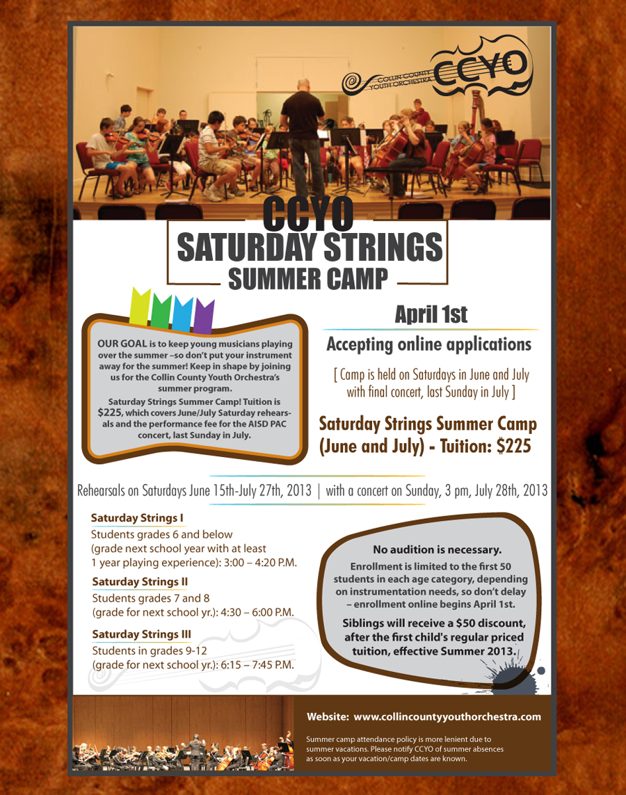 Poster Design by Sbss for Collin County Youth Orchestra | Design #1543533